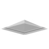Pyramidal dome with dropped edges